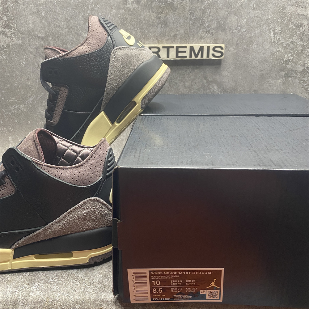 UA Jordan 3 Retro OG SP A Ma Maniére Black Violet Ore