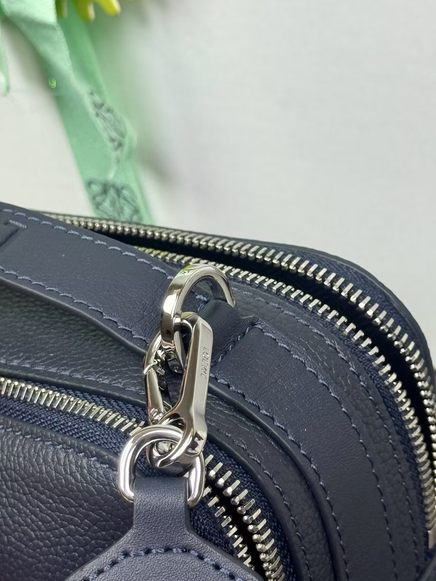 L0ew* mini crossbody camera bag in soft grained calfskin 18x8.5x13cm