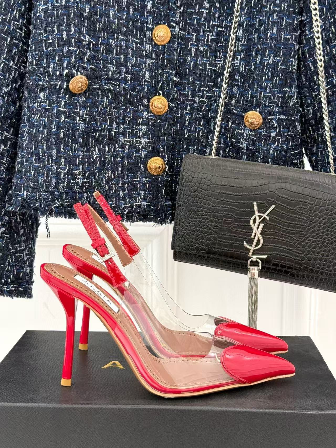 UA ALAÏA Patent Heart-Toe Stiletto Pumps