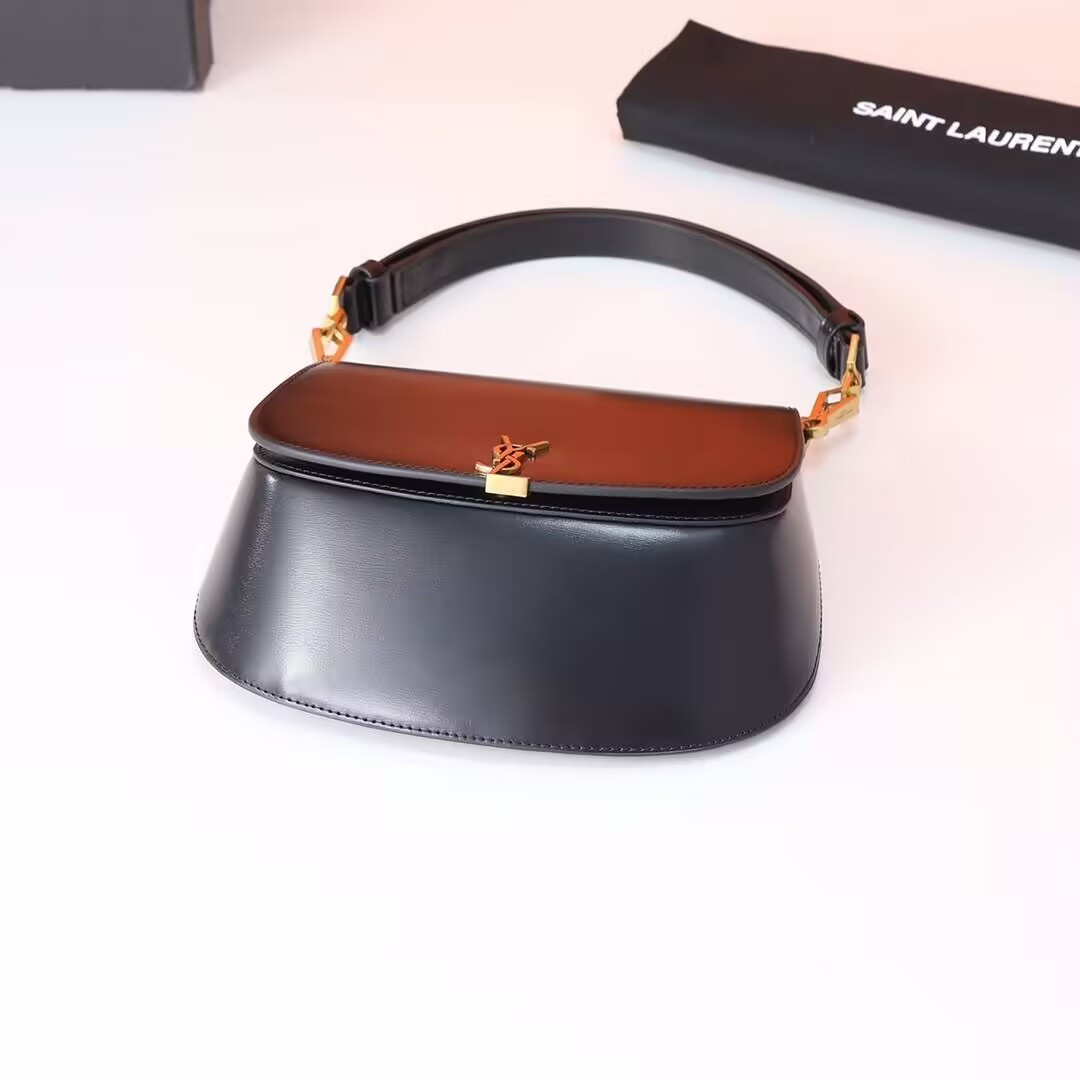 y*l voltaire top handle in box Sa**t Lau*nt 17.5x21x8cm