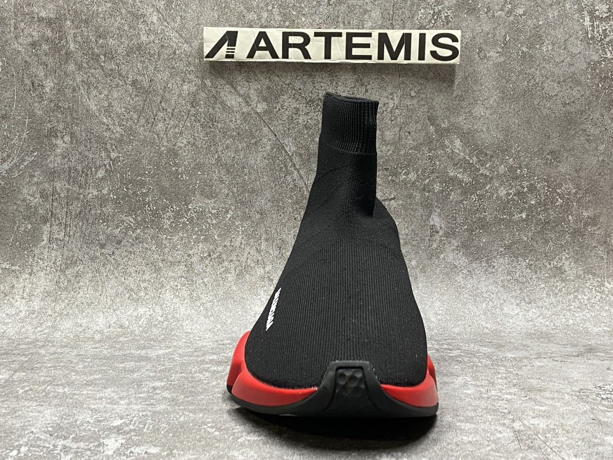 Balenciga Speed Clear Sole Black Red