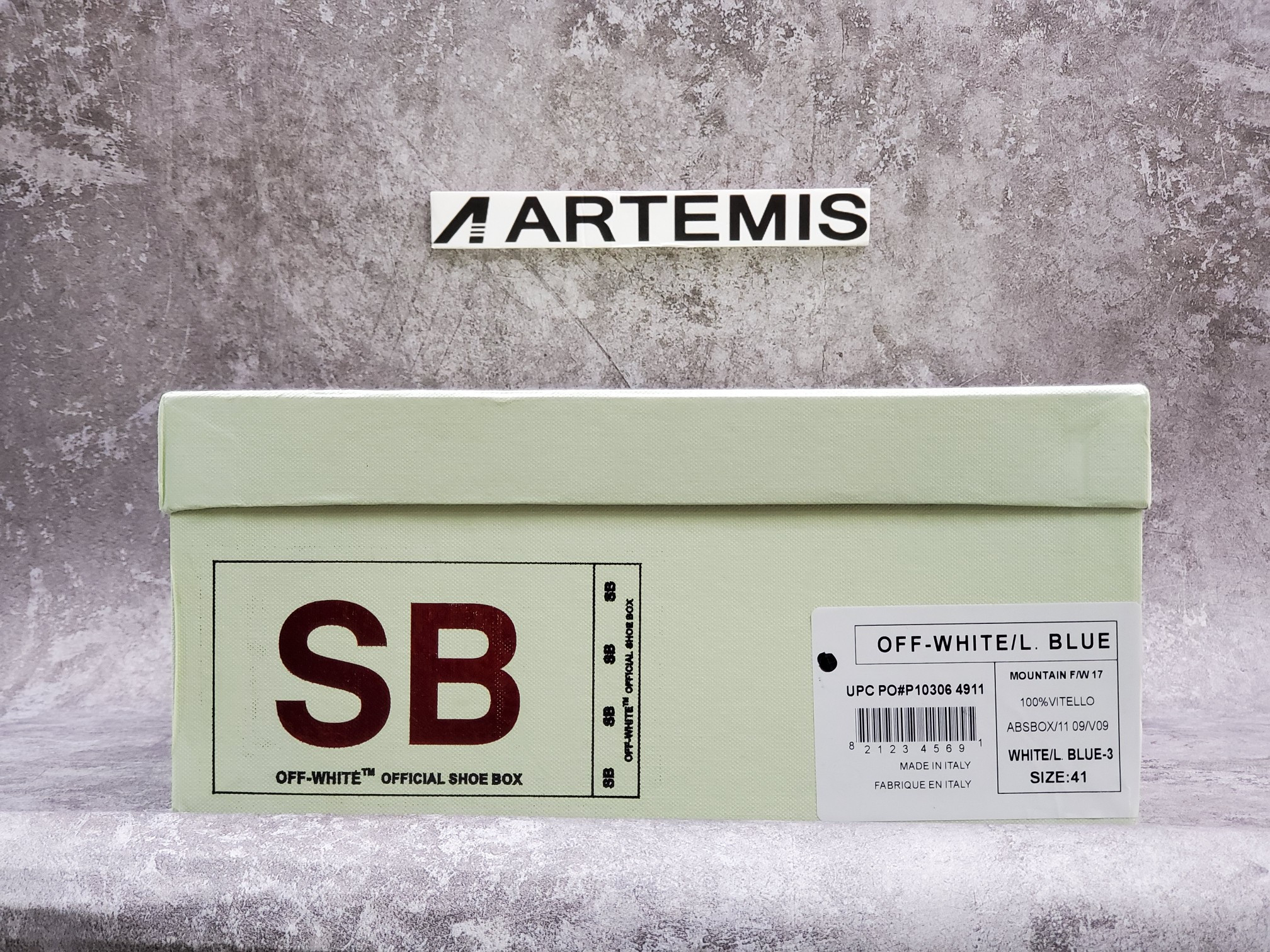 Off-White High Top White Blue