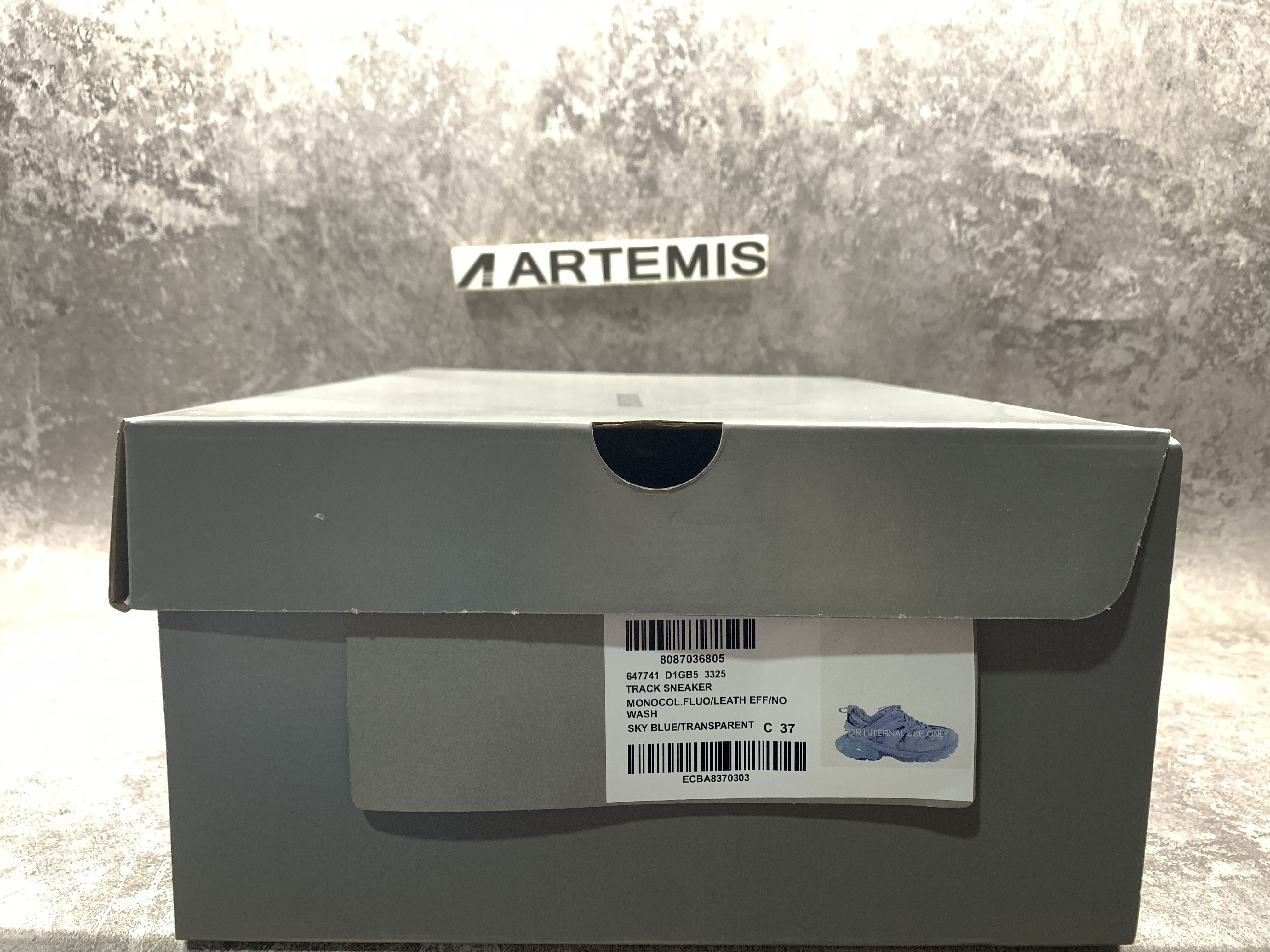 Balenciga Track Sneaker Clear Sole Light Blue