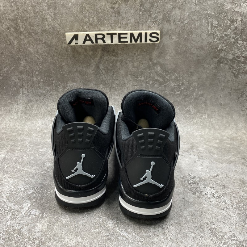 Air Jordan 4 Retro Black Canvas