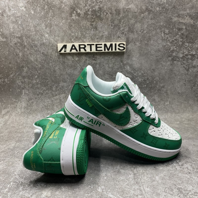 1V x Air Force 1 Low By Virgil Abloh White Green