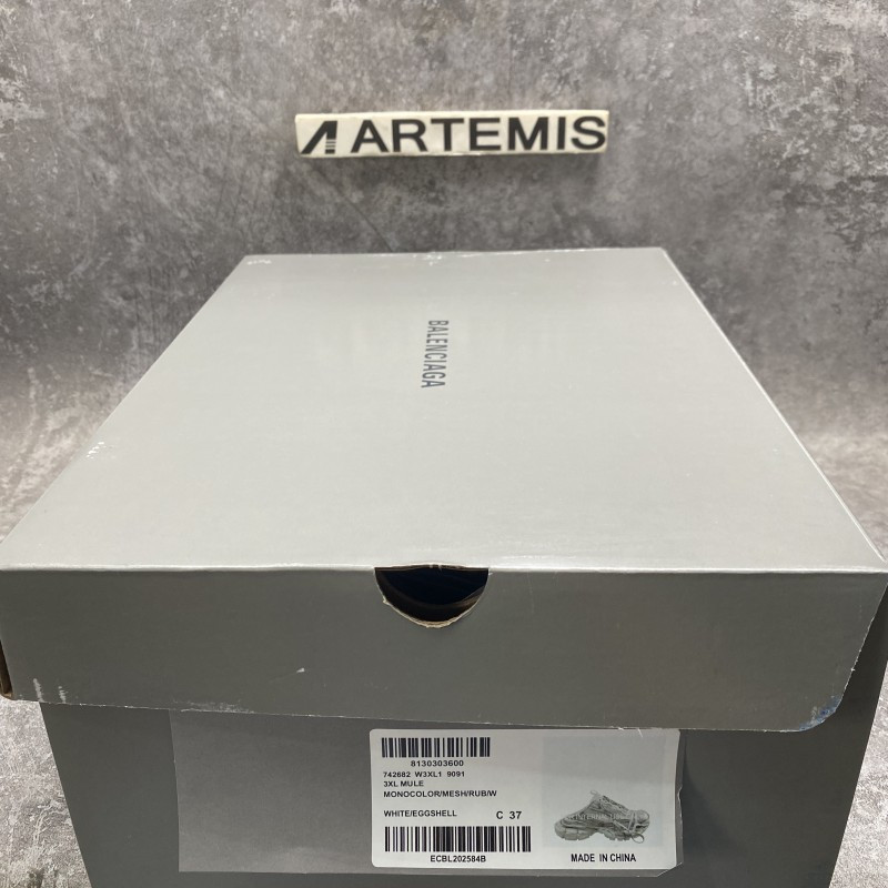 Balenciga 3XL Mule Sneakers in White