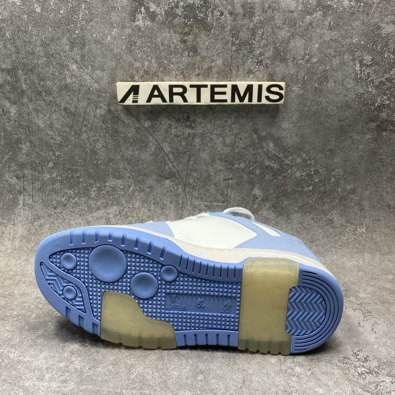 OFF-WHITE OOO Low Out Of Office Calf Leather White Light Blue