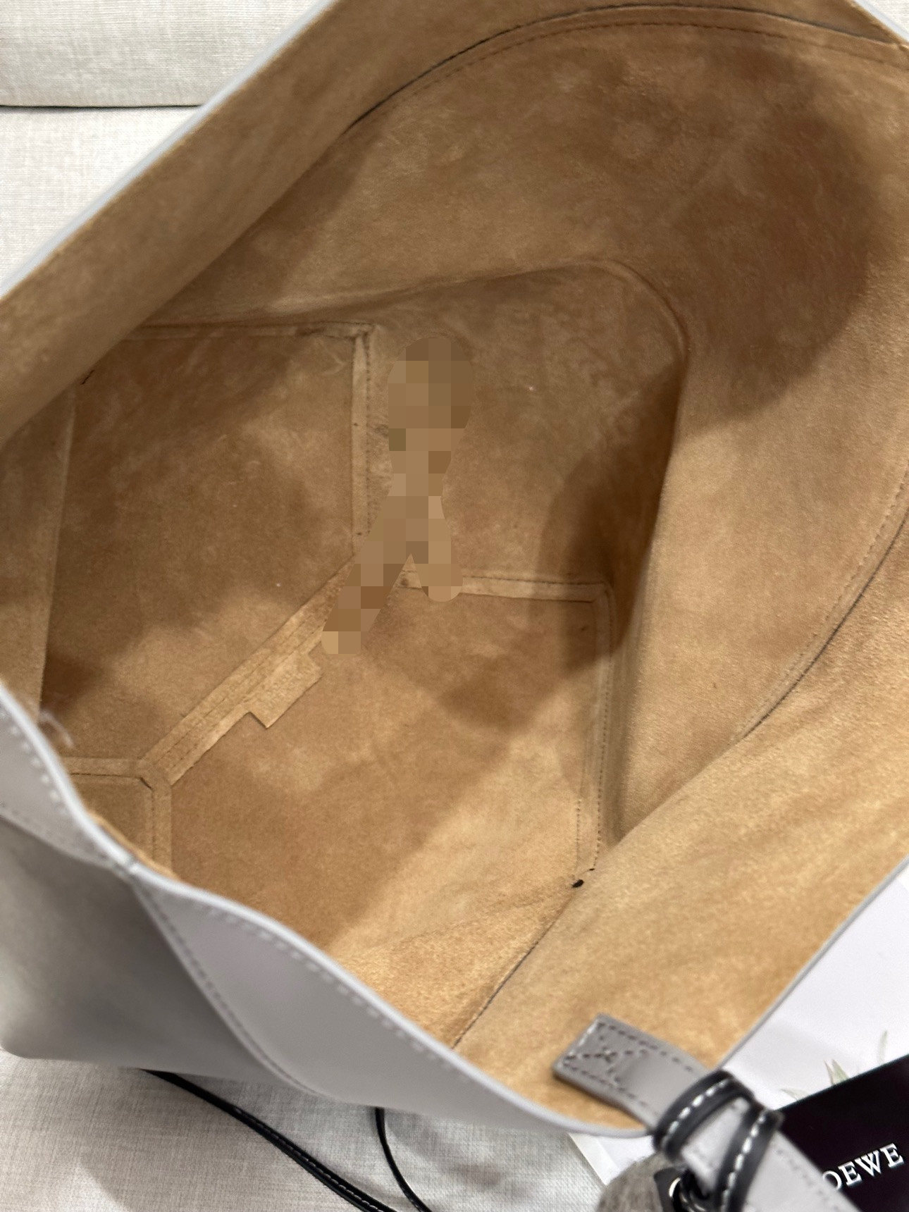 L0ew* medium puzzle fold tote in shiny calfskin 25.5x14.5x31.5cm