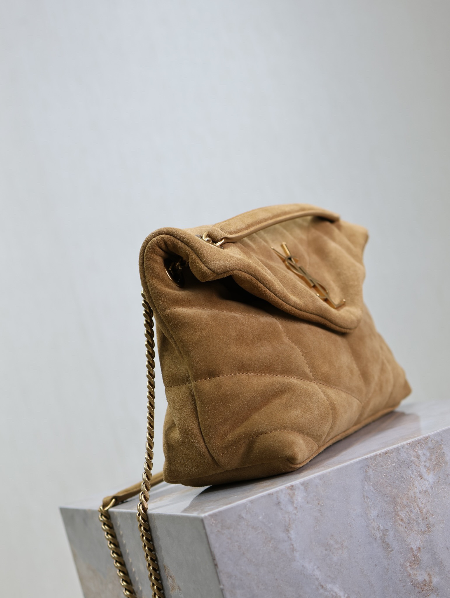 Y*L loulou small puffer (suede) 29 x 17 x 11cm